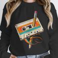 Retro Cassette Tape & Pencil Rewind Nostalgia Party 80s 90s Unisex Sweatshirt