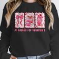 Retro Coquette Bow All Booked For Valentines Book Lover Cute Unisex Sweatshirt