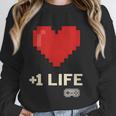 Retro Gamer 1 Life Pixel Heart – 8-Bit Gaming Nostalgia Unisex Sweatshirt