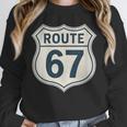 Retro Route 67 Highway Sign Vintage Road Nostalgia Unisex Sweatshirt