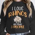 I Like Rhinos And Maybe 3 People Introvert Animal Unisex Sweatshirt