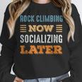 Rock Climbing Now Minimal Socializing Introvert Vintage Unisex Sweatshirt Rock Climbing Now Minimal Socializing Introvert Vintage Unisex Sweatshirt