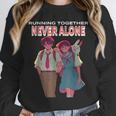 Running Together Always Connected Anime Nostalgia Message Unisex Sweatshirt