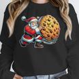 Santa Holding Cookie Xmas Baker Introvert Christmas Unisex Sweatshirt