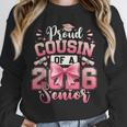 Senior 2026 Class Of 26 Coquette Pink Bow Graduation Cousin Unisex Sweatshirt
