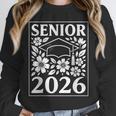 Senior 2026 Floral Flowers Class Of 2026 Graduation Kids Unisex Sweatshirt