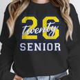 Senior Class 2026 Graduation Yellow Blue Letters Unisex Sweatshirt