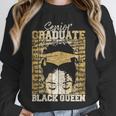 Senior Graduate 2024 Queen Graduation Educated Melanin Unisex Sweatshirt
