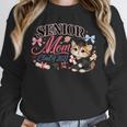 Senior Mom Class Of 2027 Cute Cat Graduation Pink Bows Girls Unisex Sweatshirt