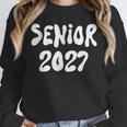 Senior Retro Class Of 2027 Graduation High School College Unisex Sweatshirt