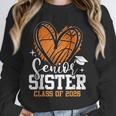 Senior Sister Class Of 2026 Basketball Graduation Heart Unisex Sweatshirt