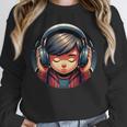 Serene Music Enthusiast With Headphones Introvert Cute Boy Unisex Sweatshirt Serene Music Enthusiast With Headphones Introvert Cute Boy Unisex Sweatshirt