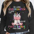 So Long Kindergarten Graduation Class 2025 Unicorn Girls Unisex Sweatshirt