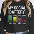 My Social Battery Introverted Low Energy Antisocial Unisex Sweatshirt My Social Battery Introverted Low Energy Antisocial Unisex Sweatshirt
