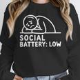 Social Battery Low Apparel Introvert Humor Unisex Sweatshirt Social Battery Low Apparel Introvert Humor Unisex Sweatshirt
