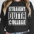 Straight Outta College Graduate Graduation 2025 Grad Men Unisex Sweatshirt
