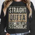 Straight Outta Cosmetology School Leopard Graduation Unisex Sweatshirt