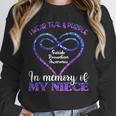 Suicide Prevention Shirt Teal & Purple In Memory Of Niece Unisex Sweatshirt