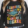 i Survived My Daughter's Bachelors Degree Groovy Graduation Unisex Sweatshirt