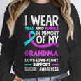 Teal & Purple In Memory Of My Grandma Suicide Prevention Unisex Sweatshirt Teal & Purple In Memory Of My Grandma Suicide Prevention Unisex Sweatshirt