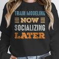 Train Modeling Now Minimal Socializing Introvert Vintage Unisex Sweatshirt