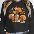 Turkey Reading Books Fall Thanksgiving Teacher Librarian Unisex Sweatshirt