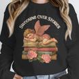 Valentine's Swooning Over Stories Cupid And Book Lover Tee Unisex Sweatshirt