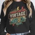 Vintage 1980 Retro Badge Decade Nostalgia Graphic Emblem Unisex Sweatshirt
