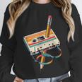 Vintage Cassette Tape And Pencil Nostalgia Party 70s 80s 90s Unisex Sweatshirt