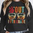 Vintage Peace Out 5th Grade Graduation Last Day Of School Unisex Sweatshirt