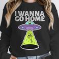 I Wanna Go Home Introvert UFO UAP Flying Saucer Trippy Alien Unisex Sweatshirt