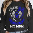 I Wear Blue In Memory Of Mom Colon Cancer Awareness Shirts Unisex Sweatshirt