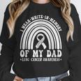 I Wear In Memory Of Dad Lung Cancer Awareness Ribbon Unisex Sweatshirt
