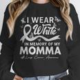 I Wear In Memory Of My Momma Lung Cancer Unisex Sweatshirt