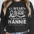 I Wear In Memory Of My Nannie Lung Cancer Unisex Sweatshirt I Wear In Memory Of My Nannie Lung Cancer Unisex Sweatshirt
