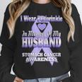 I Wear Periwinkle In Memory Of My Husband Stomach Cancer Unisex Sweatshirt