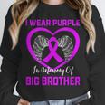 I Wear Purple In Memory Of My Big Brother Alzheimers Graphic Unisex Sweatshirt
