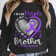 I Wear Purple In Memory Of My Brother Overdose Awareness Unisex Sweatshirt