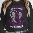 Wear Purple In Memory Of Brother Pancreatic Cancer Awareness Unisex Sweatshirt