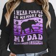 I Wear Purple In Memory Of My Dad Alzheimer's Awareness Day Unisex Sweatshirt