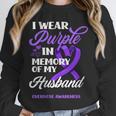 I Wear Purple In Memory Of My Husband Overdose Awareness Unisex Sweatshirt