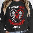 I Wear Red In Memory Of Aunt Heart Disease Awareness Graphic Unisex Sweatshirt