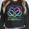 I Wear Teal & Purple Memory Of My Brother Suicide Prevention Unisex Sweatshirt