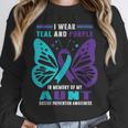 I Wear Teal And Purple In Memory Of My Aunt Unisex Sweatshirt