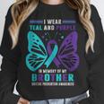 I Wear Teal And Purple In Memory Of My Brother Unisex Sweatshirt