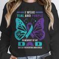I Wear Teal And Purple In Memory Of My Dad Unisex Sweatshirt