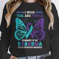 I Wear Teal And Purple In Memory Of My Grandma Unisex Sweatshirt I Wear Teal And Purple In Memory Of My Grandma Unisex Sweatshirt