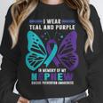 I Wear Teal And Purple In Memory Of My Nephew Unisex Sweatshirt