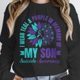 I Wear Teal Purple In Memory Of My Son Suicide Awareness Unisex Sweatshirt