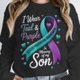 I Wear Teal And Purple In Memory My Son Suicide Prevention Unisex Sweatshirt I Wear Teal And Purple In Memory My Son Suicide Prevention Unisex Sweatshirt